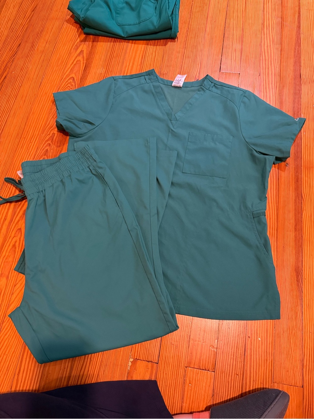 Wink Teal Medical Scrub Top & Track Pants Set